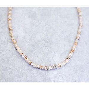 18 inch, Vintage Shell Beaded Bohemian Beach Beaded Necklace - CR1